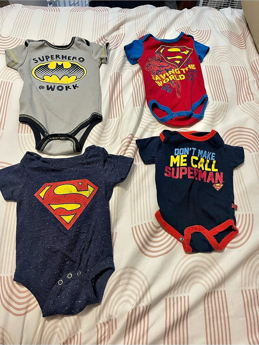 DC Comics Superhero Bodysuit Set size 3-6m
